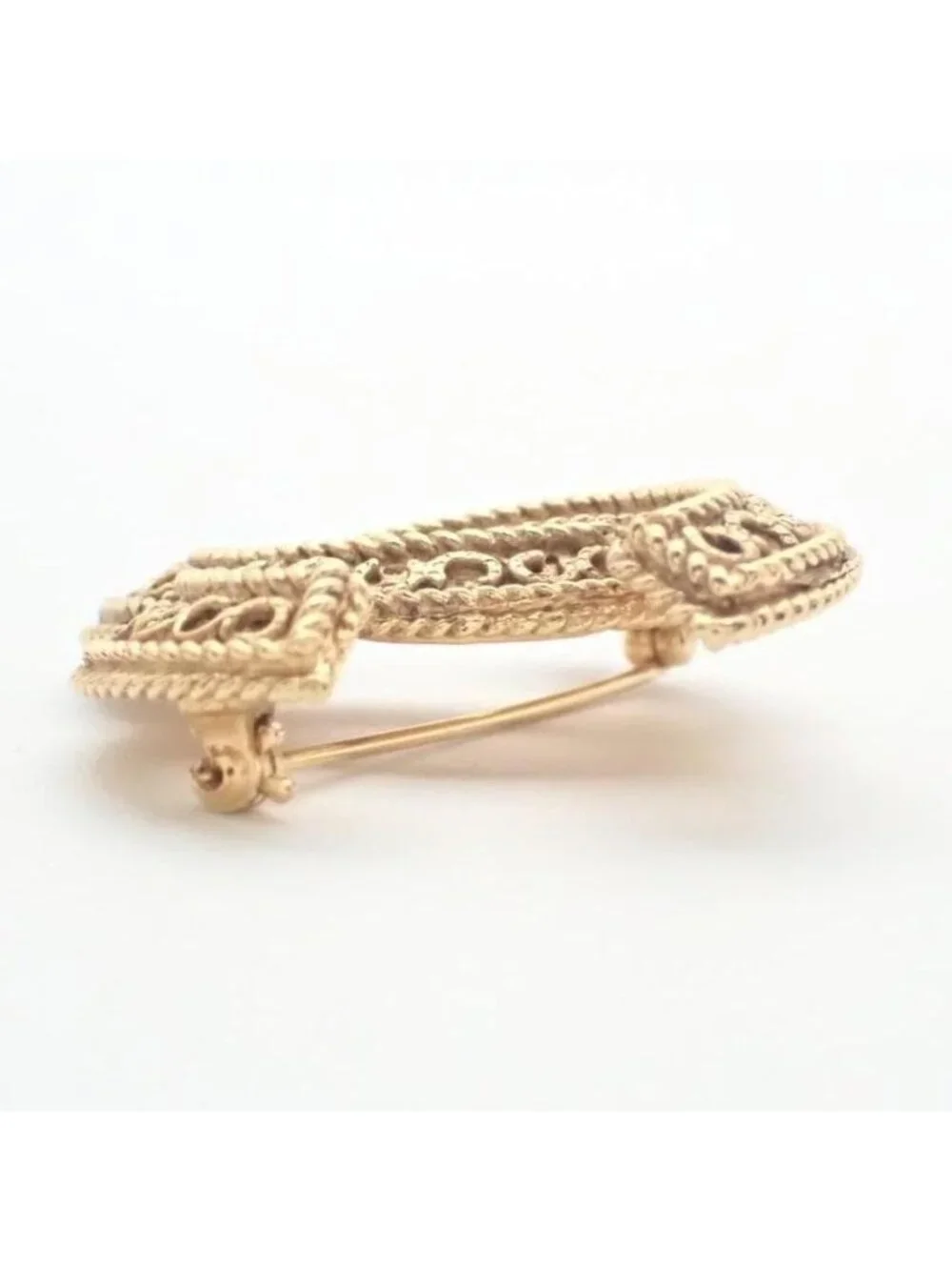 Chanel Brooch CC Logo Gold Vintage